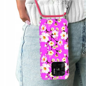 Etui Crossbody Do XIAOMI REDMI 10C 4G Kwiaty Wzory