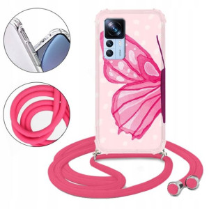 Etui CROSSBODY Róż do XIAOMI 12T Aesthetic Wzory