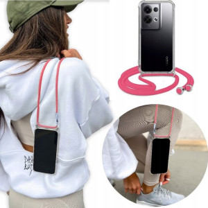 Etui Crossbody Róż Sznurek do OPPO RENO 8 PLUS 5G