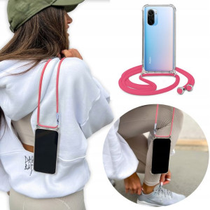 Etui Crossbody Róż Sznurek do XIAOMI POCO F3 PRO