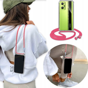 Etui Crossbody Różowy Sznurek do REALME GT NEO 2
