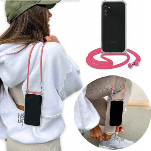 Etui Crossbody Różowy Sznurek do SAMSUNG A14 5G