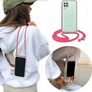 Etui Crossbody Różowy Sznurek do SAMSUNG M32 4G