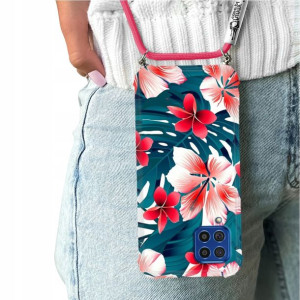 Etui Crossbody Sznurek Do SAMSUNG F62 Kwiaty Wzory
