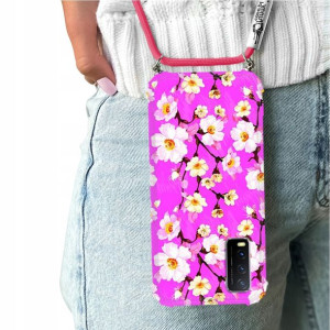 Etui Crossbody Sznurek Do VIVO Y20S Kwiaty Wzory