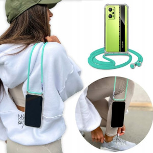 Etui Crossbody Turkus Sznurek do REALME GT NEO 2