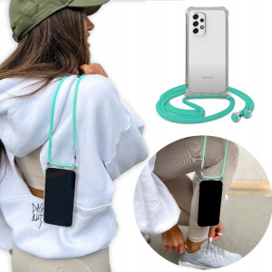 Etui Crossbody Turkus Sznurek do SAMSUNG A53 5G