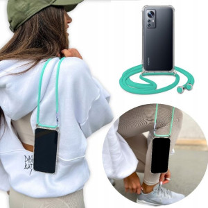 Etui Crossbody Turkusowy Sznurek do XIAOMI 12 5G