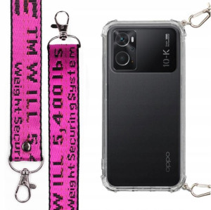 Etui Crossbody XL Smycz Fuksja do OPPO K10 PRO 5G