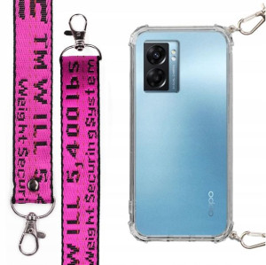 Etui Crossbody XL Ze Smyczą Fuksja do OPPO K10 5G