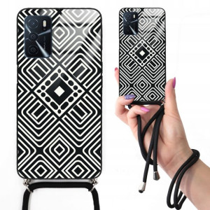 Etui CROSSGLAM Do OPPO A54s W Kratkę Kratka Wzory