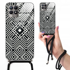 Etui CROSSGLAM Do REALME 8i W Kratkę Kratka Wzory