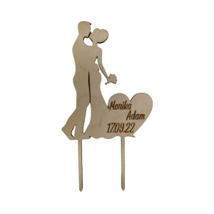 Topper ślubny personalizowany 21cm wysokości