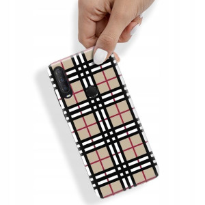 Etui do ALCATEL 3L 2020 Case W Kratkę Kratka Wzory