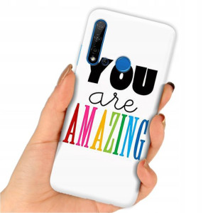 Etui do HUAWEI NOVA 5i Case Modne Top Napisy Wzory