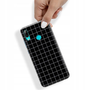 Etui do HUAWEI Y7 2019 Case W Kratkę Kratka Wzory