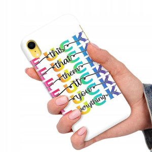 Etui do iPHONE XR Obudowa Modne Top Napisy Wzory