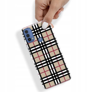 Etui do MOTOROLA E20s Case W Kratkę Kratka Wzory
