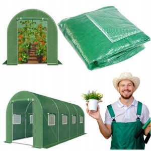 Tunel Ogrodowy Folia Zielona Szklarnia 4x2,5m 10m²