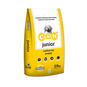 Canun Junior 20kg karma dla młodych psów z kurczakiem(30%), ryżem i witamin