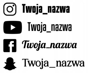 Naklejki na samochód social media 20CM 2 SZT!