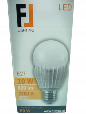 Żarówka Led E 27 10 Wat 820 Lumienów Ciepła Biała!