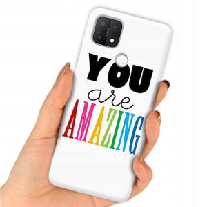 Etui do OPPO A35 Obudowa Modne Top Napisy Wzory