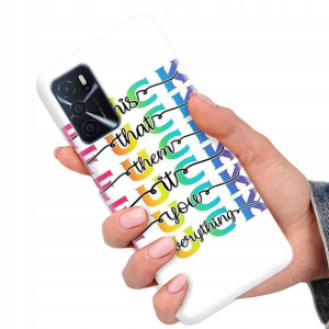 Etui do OPPO A54s Obudowa Modne Top Napisy Wzory
