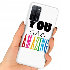 Etui do OPPO A55 5G Case Modne Top Napisy Wzory