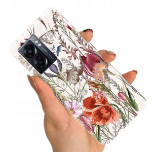 Etui do OPPO A57 4G Case Kwiaty Flower Top Wzory