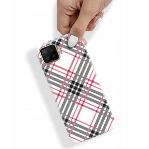 Etui do OPPO F17 Obudowa W Kratkę Kratka Top Wzory