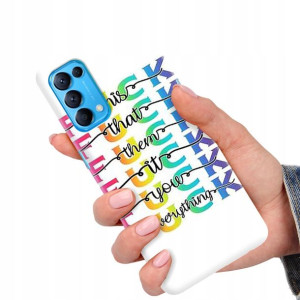 Etui do OPPO RENO 5K Case Modne Top Napisy Wzory