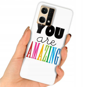Etui do OPPO RENO 7 4G Case Modne Top Napisy Wzory