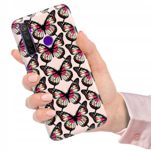 Etui do REALME 5 PRO Obudowa Flower Kwiaty Wzory