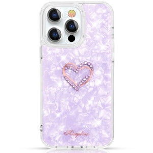 Kingxbar Epoxy Series etui z Kryształami Swarovskiego iPhone 13 Pro fioleto