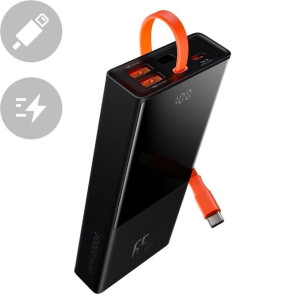 Baseus Elf powerbank 20000mAh 65W 2x USB / USB Typ C / wbudowany kabel USB