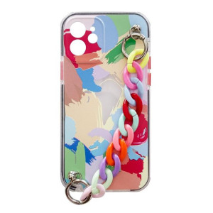 Color Chain Case żelowe elastyczne etui z łańcuchem łańcuszkiem zawieszką d