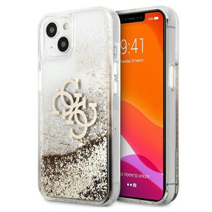 Guess GUHCP13SLG4GGO iPhone 13 mini 5,4" złoty/gold hardcase 4G Big Liquid
