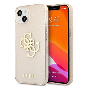 Guess GUHCP13SPCUGL4GGO iPhone 13 mini 5,4" złoty/gold hard case Glitter 4G