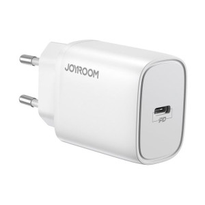 Joyroom szybka ładowarka sieciowa USB Typ C PD 20W wtyczka EU biały (L-P201