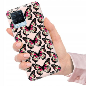 Etui do REALME 8 Obudowa Flower Kwiaty Top Wzory