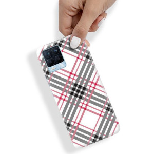 Etui do REALME 8 Obudowa W Kratkę Kratka Top Wzory