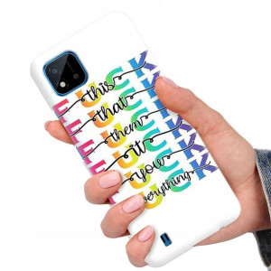 Etui do REALME C11 2021 Case Modne Napisy Wzory