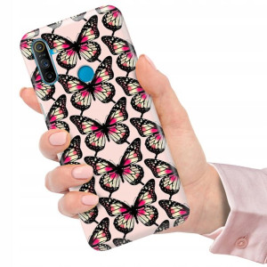 Etui do REALME C3 Obudowa Flower Kwiaty Top Wzory