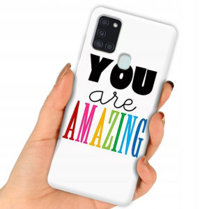 Etui do SAMSUNG A21s Case Modne Top Napisy Wzory