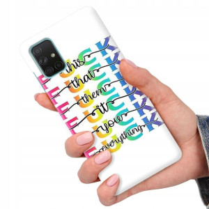Etui do SAMSUNG A71 Case Modne Top Napisy Wzory
