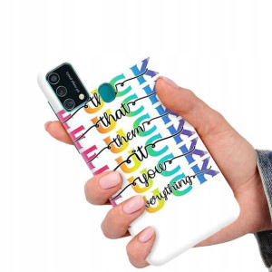 Etui do SAMSUNG F41 Case Modne Top Napisy Wzory