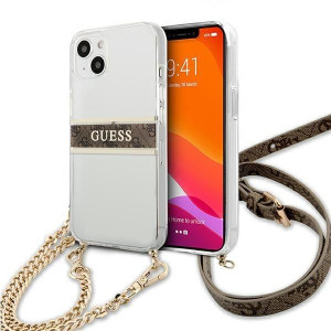 Guess GUHCP13SKC4GBGO iPhone 13 mini 5,4" Transparent hardcase 4G Brown Str