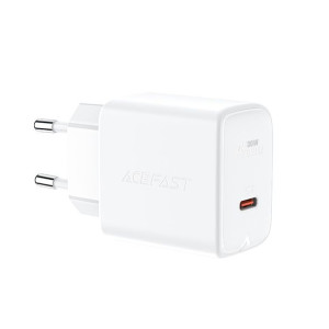 Acefast ładowarka sieciowa GaN USB Typ C 30W, PD, QC 3.0, AFC, FCP biały (A