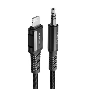 Acefast kabel audio MFI Lightning - 3,5mm mini jack (męski) 1,2m, AUX czarn